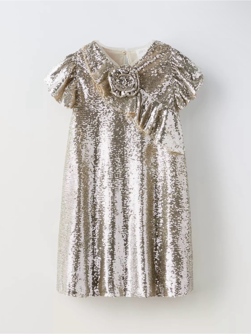 Zara girl’s FLORAL SEQUIN DRESS